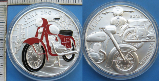 2022 - 500 Kč, BK, stříbro - Jawa 250, certifikát, kapsle, etue