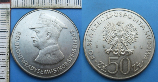 1981 - 50 zlotych - Polsko, Gen. Broni Wladyslaw Sikorski