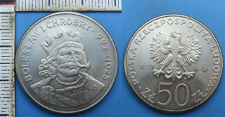 1980 - 50 zlotych - Polsko, Boleslaw I. Chrobry