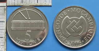 2006 - 5 meticais - Mosambik
