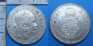 1885 KB - 1 zlatník, stříbro - František Josef I.