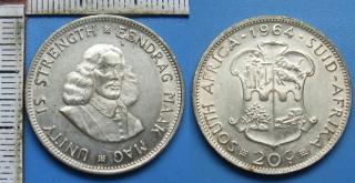 1964 - 20 cents, stříbro - Jižní Afrika, Pretorie