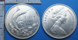 1966 - 50 cents, stříbro - Bahamy