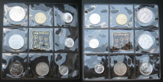 1972 - sada mincí San Marino - 8 ks, z toho 1x stříbro