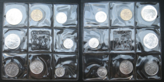 1974 - sada mincí San Marino - 8 ks, z toho 1x stříbro