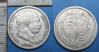 1816 - 1 shilling, stříbro - Velká Británie, Jiří III.
