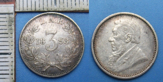 1893 - 3 pence, stříbro - Zuid Afrika - Jižní Afrika