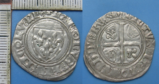 1385-1417 - blanc, stříbro - Karel VI. zvaný "Šílený", Francie, pěkný