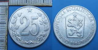 1964 R - 25 haléřů, vzácnější