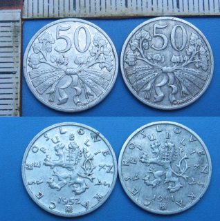 1951,52 - 2x 50 haléřů