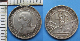 1935 - 5 lir, stříbro - San Marino