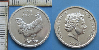 2003 - 1 cent - Cookovy ostrovy, kohout