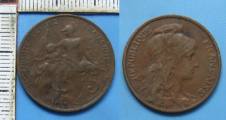 1912 - 5 centimes - Francie