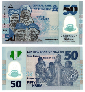 2015 - 50 naira, bankovka, QZ2803324 - Nigerie, krásná