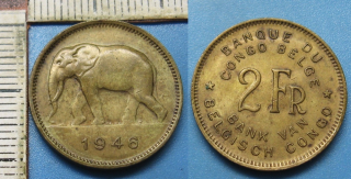 1946 - 2 francs - Belgické Kongo
