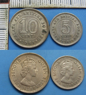 1961 - 5 a 10 cents - Britská Malasie a Britské Borneo
