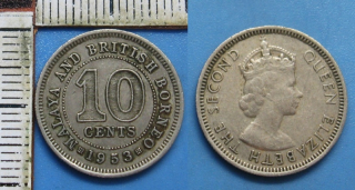 1953 - 10 cents - Britská Malasie a Britské Borneo
