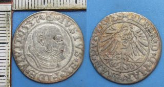 1537 S - groš, stříbro - Branibory-Prusko, Albrecht