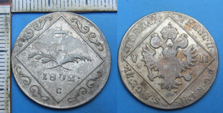 1802 C - 7 krejcar, stříbro - František I.