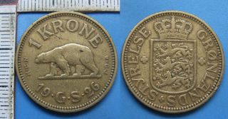 1926 HCN GJ - 1 krone - Grónsko