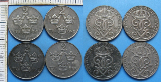 1942,48,49,50 - 2 ore - 4x Švédsko
