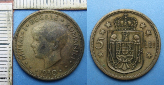 1930 H - 5 lei - Rumunsko, Michal I.