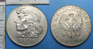 1970 - 10 zlotych - Polsko, Kosciuszko