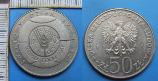 1981 - 50 zlotych - Polsko, FAO, Swiatowy Dzieň Žywnosti