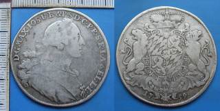 1759 - tolar, stříbro - Bavorsko, Maximilian III. Joseph