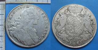 1761 - tolar, stříbro - Bavorsko, Maximilian III. Joseph
