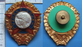 Vzorný voják - odznak, starší typ, pěkný stav