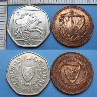 1963, 94 - 5 a 50 cents - Kypr