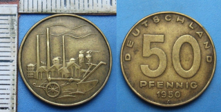 1950 A - 50 pfennig - Německo, NDR