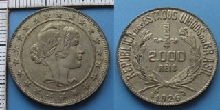 1926 - 2000 reis, stříbro - Brazílie