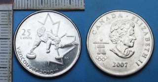 2007 - 25 cents - Kanada, OH Vancouver 2010, Curling