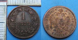 1878 - 1 krejcar - František Josef I., pěkný