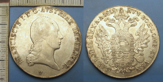 1818 V - 1 tolar, stříbro - František I., pěkný