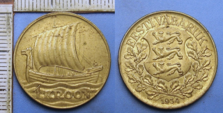 1934 - 1 kroon - Estonsko