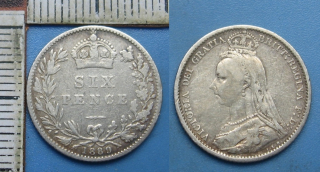 1889 - 6 pence, stříbro - Velká Británie, Viktoria