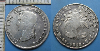 1856 FJ - 4 soles, stříbro - Bolívie