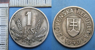 1940 - 1 koruna - Slovenský štát