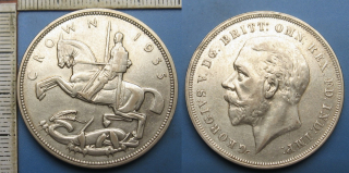 1935 - 1 crown, stříbro - Velká Británie, Jiří V.