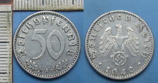 1940 A - 50 reichspfennig - Třetí říše