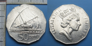 1992 - 50 cents - Fidži