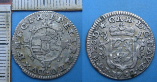 1752 - 5 stuivers, stříbro - Belgie, Jan Theodor, krásný