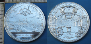2024 - medaile, stříbro, 2 unce 999/1000 - 105 let ČNS - Strahovský klášter, Strahovská knihovna, krásná, 50 mm, etue, certifikát