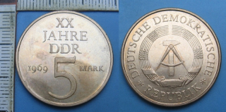 1969 - 5 mark - Německo, NDR, XX jahre DDR