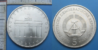 1971 A - 5 mark - Německo, NDR, Hauptstadt der DDR