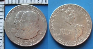 1923 S - half dollar, stříbro - USA, James Monroe  and John Quincy Adams
