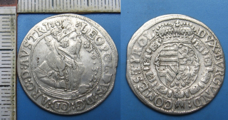 1632 - 10 krejcar, stříbro - arcivévoda Leopold V., Hall